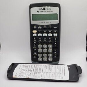 Texas Instruments BA II Plus Business Analyst Calculator with Cover WORKS